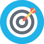 dart on bullseye icon